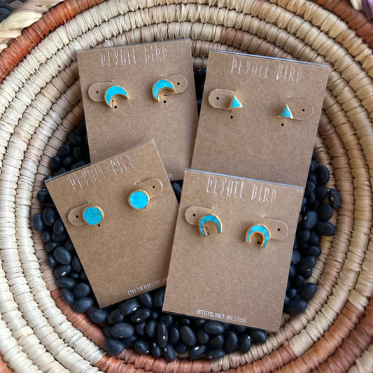 Timeless Earrings - Round Gold Plated Studs