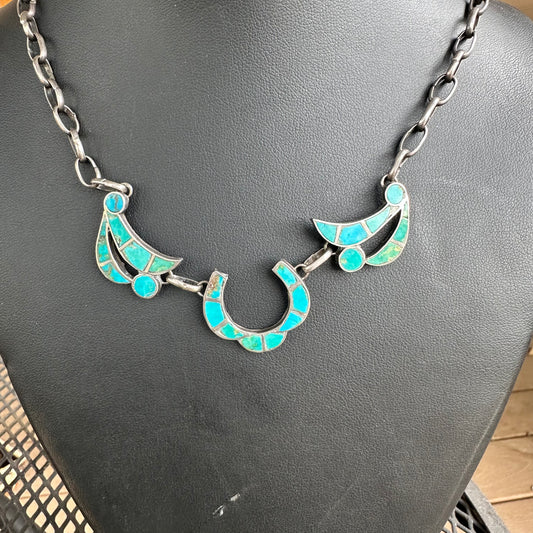 1970s Inlay Collar Necklace
