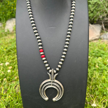 Sandcast and Red Whiteheart bead naka