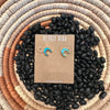 Horseshoe Stud Earrings - gold plated bezel