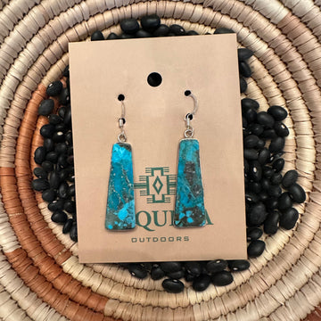 Bezeled Slab Earrings