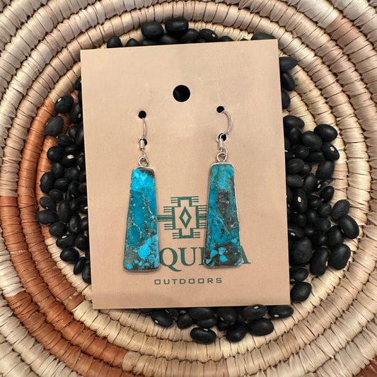 Bezeled Slab Earrings