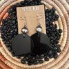 Classy Black Onyx Slab Earrings