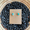 Nomad Stud Earrings - gold plated bezel