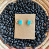 Rectangle Nomad Studs - gold bezels