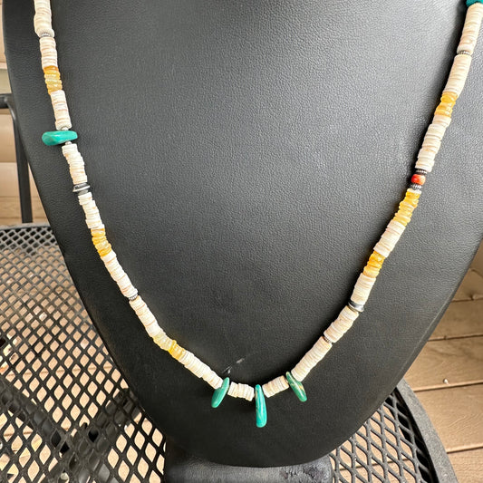 Shell and Gemstone Single Strand