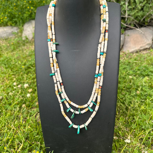 2 Strand Shell and Gemstone Layer