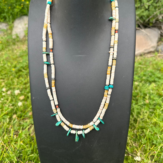 2 Strand Shell and Gemstone Layer