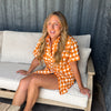 Women's Short Sleeve Fishing Shirt - Burnt Orange Check