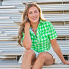Women's Short Sleeve Fishing Shirt - Green Check